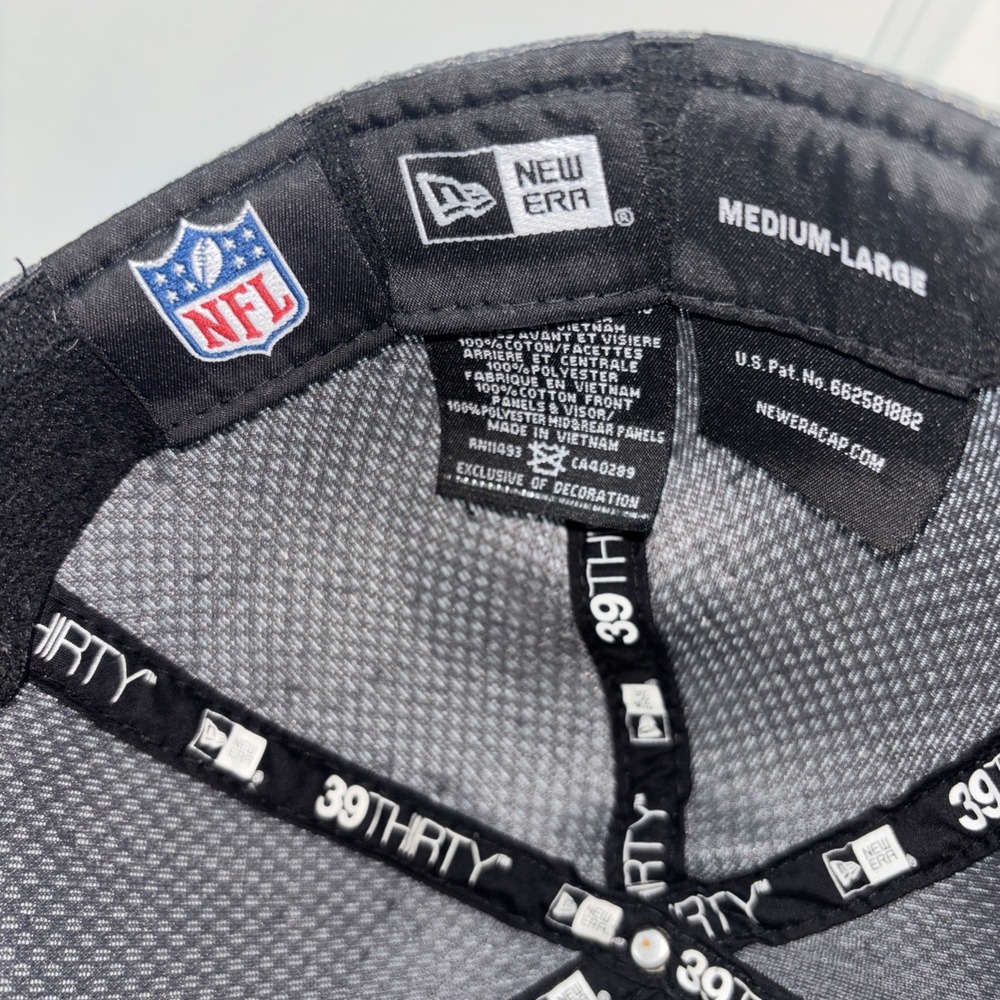 Minnesota Vikings NFL New Era 39THIRTY Cap‎ Gray Black Stretch Fit Hat med/lg - Picture 5 of 7
